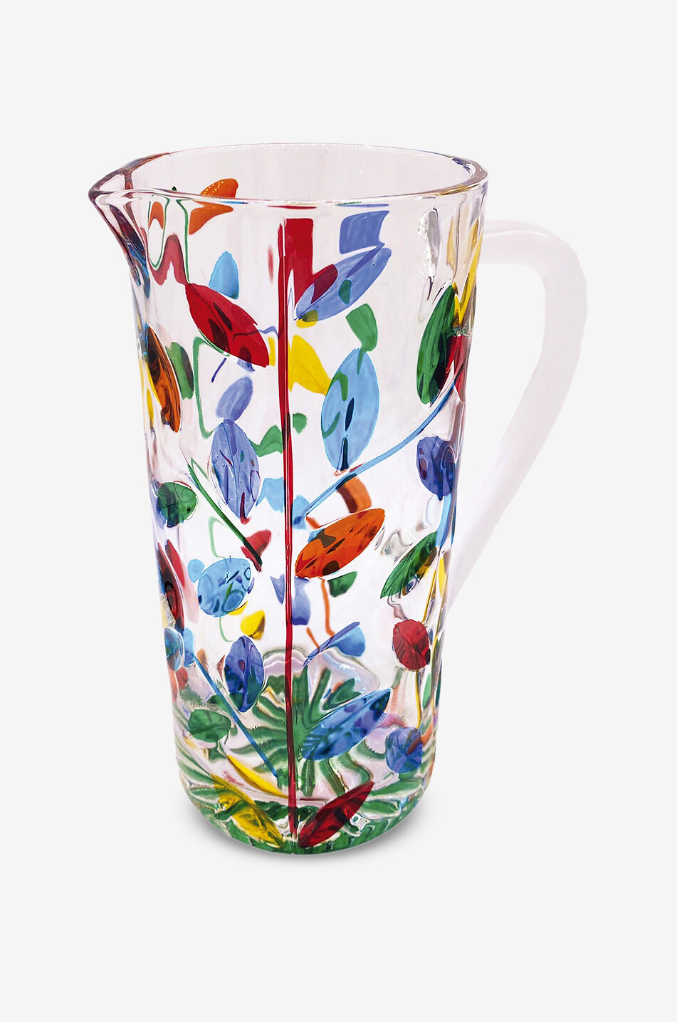 LES OTTOMANS Glass carafe with floral pattern Home MULTI COLOURED 1