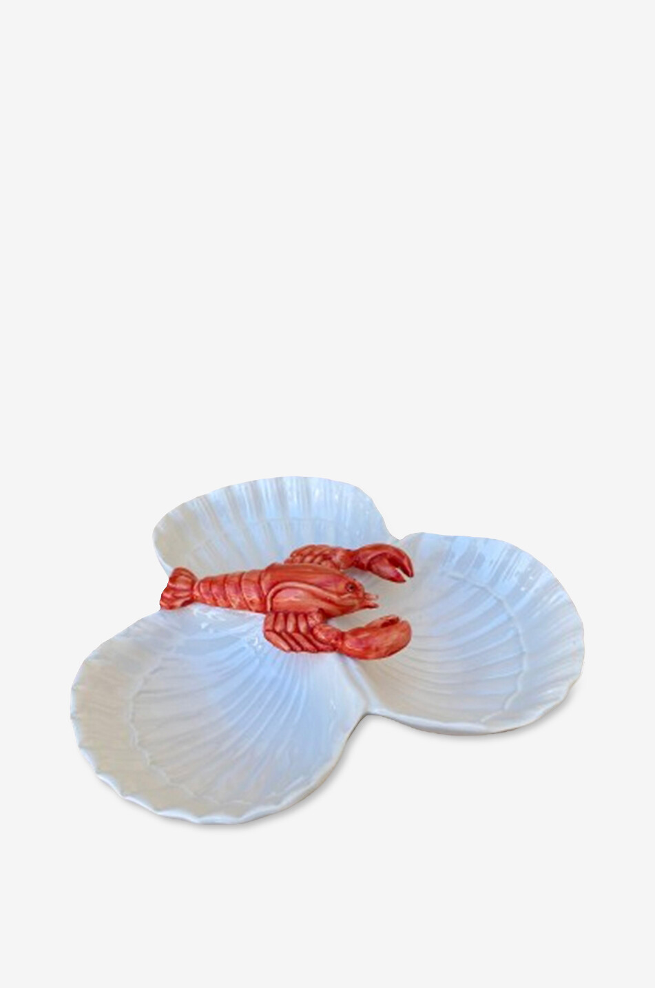 LES OTTOMANS Aperitif-Teller aus Keramik in Muschelform Lobster Haus BUNT 1