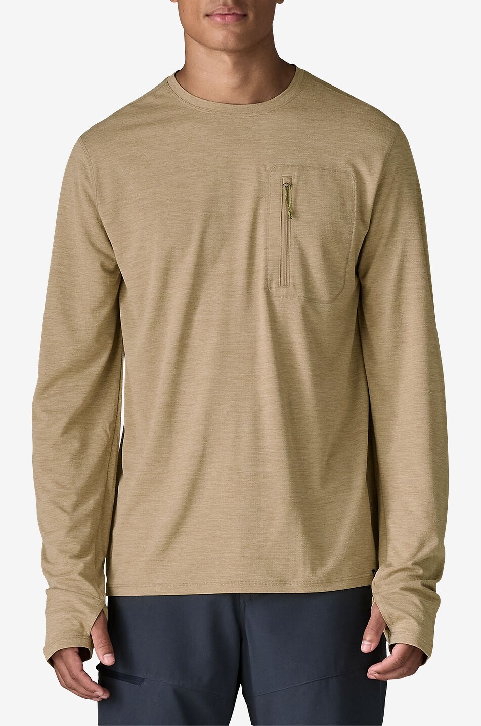 PATAGONIA T-shirt anti-UV à manches longues Capilene Cool Sun Homme GRIS MOYEN 2