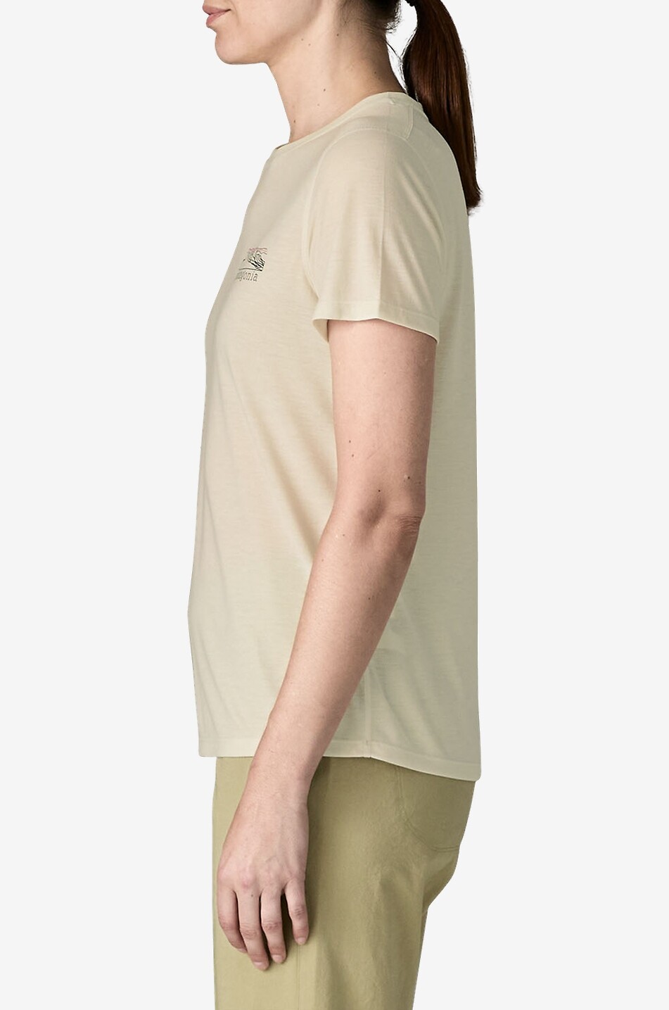 PATAGONIA Capilene Cool printed round neck sports t-shirt Women WHITE 3