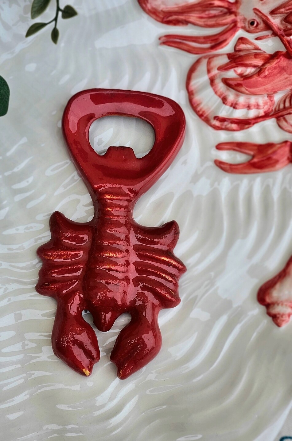 LES OTTOMANS Décapsuleur en résine en forme de homard - 13 cm Maison ROUGE 4