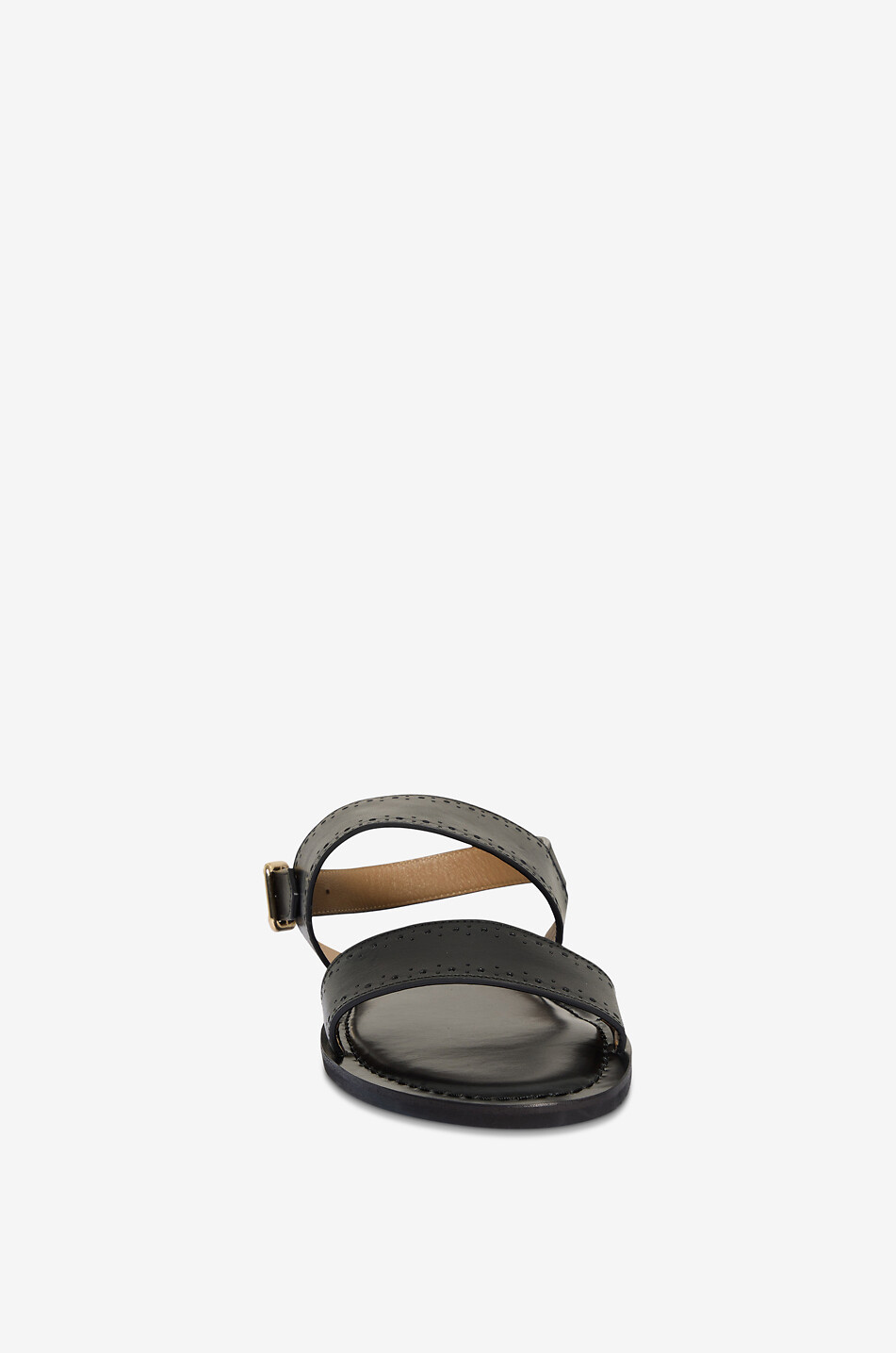 BONGENIE Sidu perforated leather strap sandals Men BLACK 2