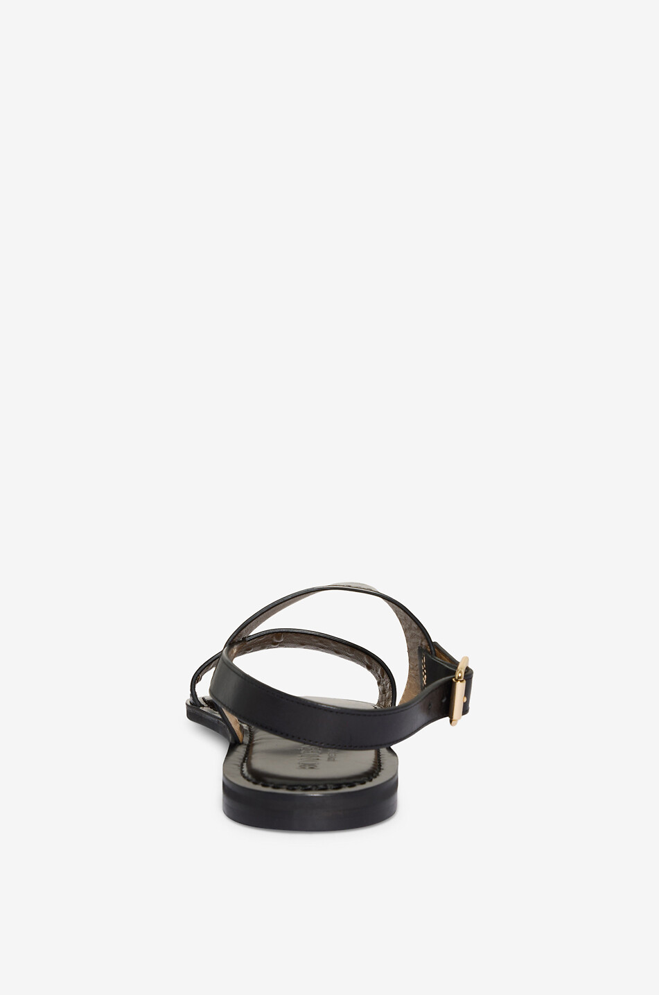 BONGENIE Sidu perforated leather strap sandals Men BLACK 4