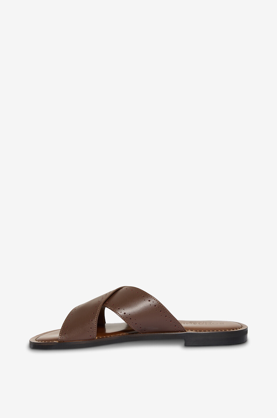BONGÉNIE Sandales en cuir perforé Sidu Homme MARRON MOYEN 3