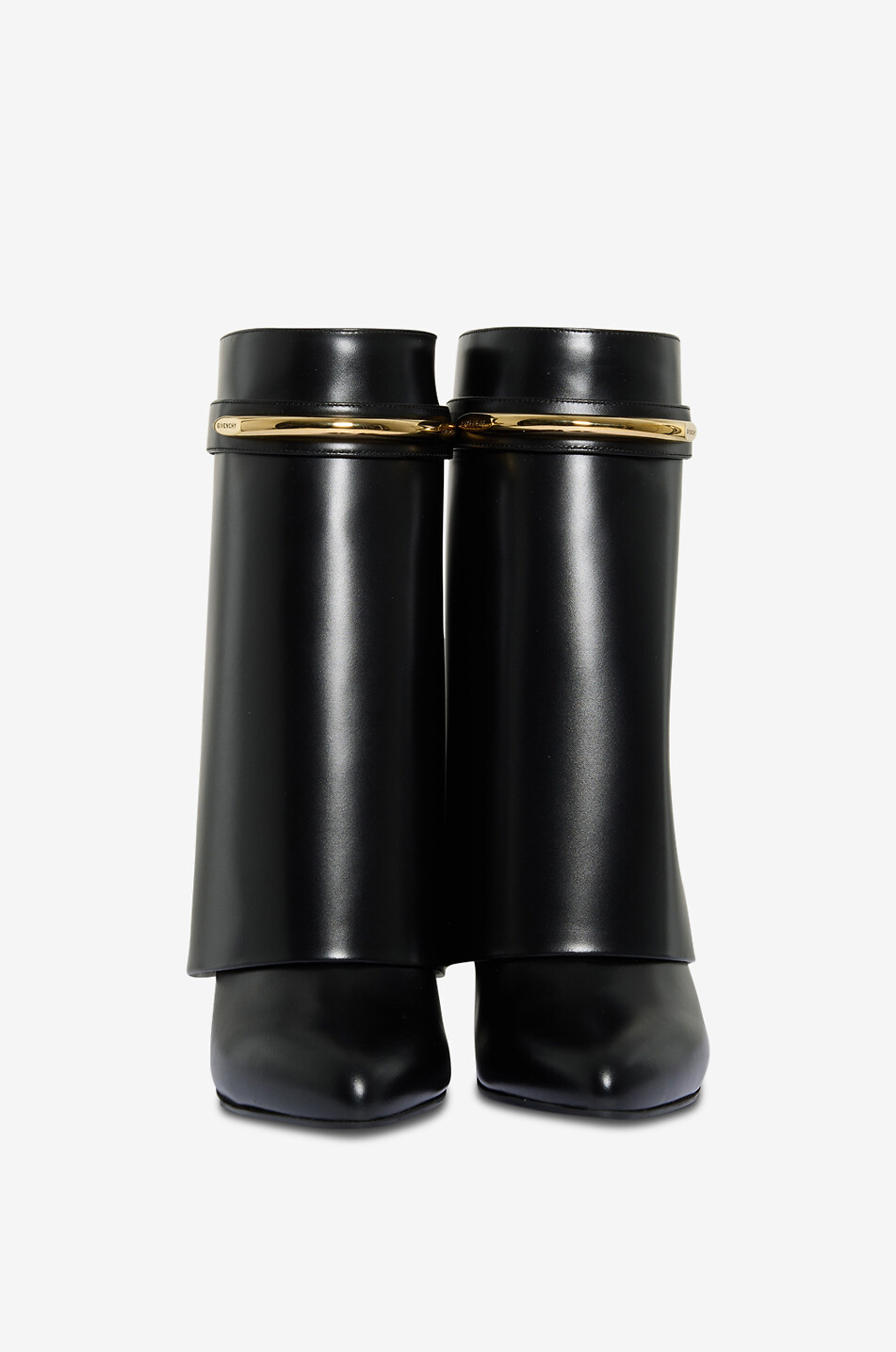 Shark Lock 90 smooth leather wedge bootes - GIVENCHY - BLACK