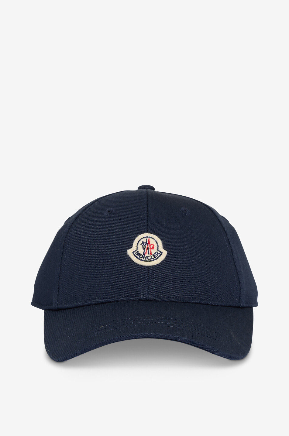 MONCLER Boy's embroidered logo cotton twill cap Boy DARK BLUE 1