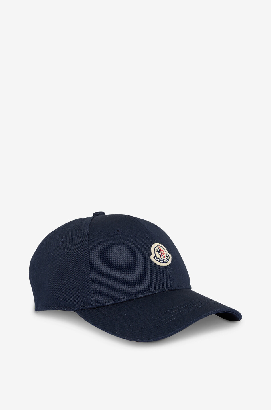 MONCLER Boy's embroidered logo cotton twill cap Boy DARK BLUE 2