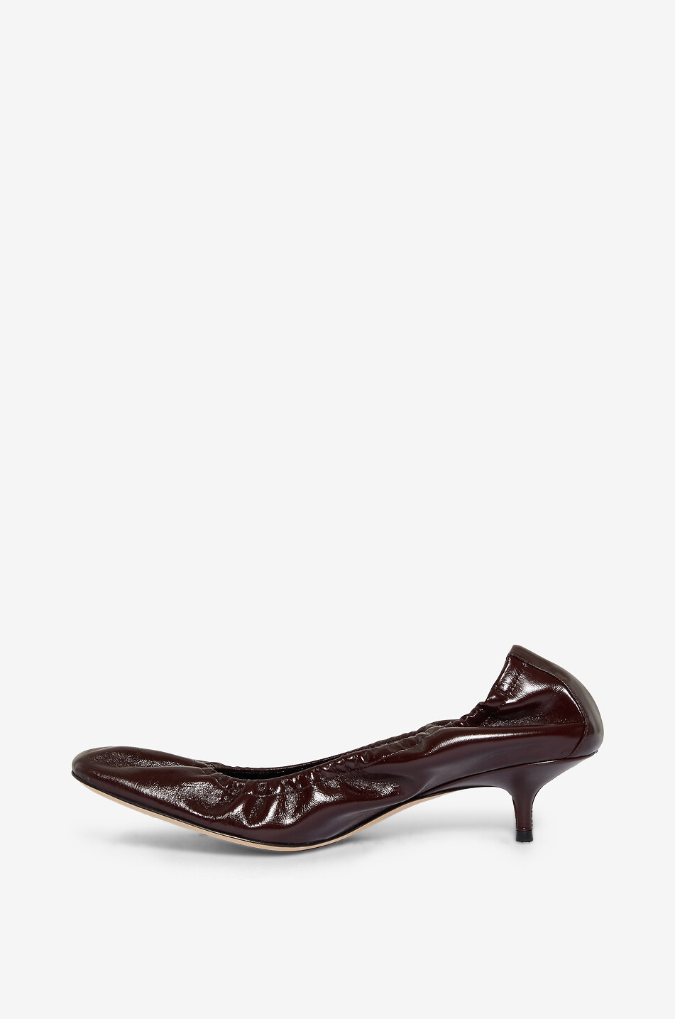 PHOEBE PHILO Low Pucker Pump 45 leather court shoes Women DARK RED 3