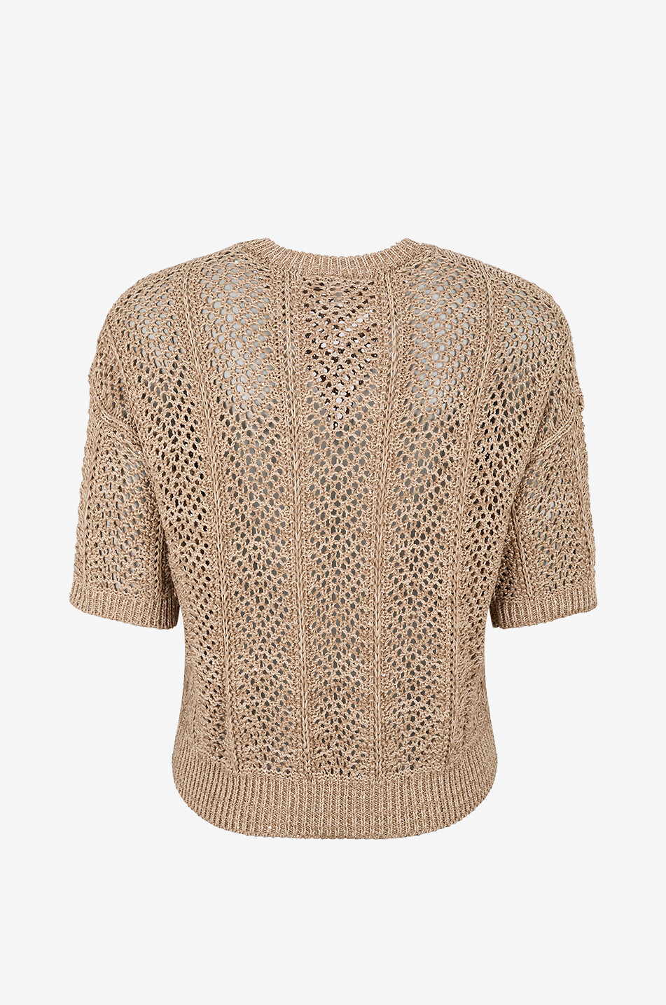 ANTONELLI FIRENZE Pullover mit Rundhalsausschnitt aus Lochmuster-Strick Giglio Damen KHAKI 2