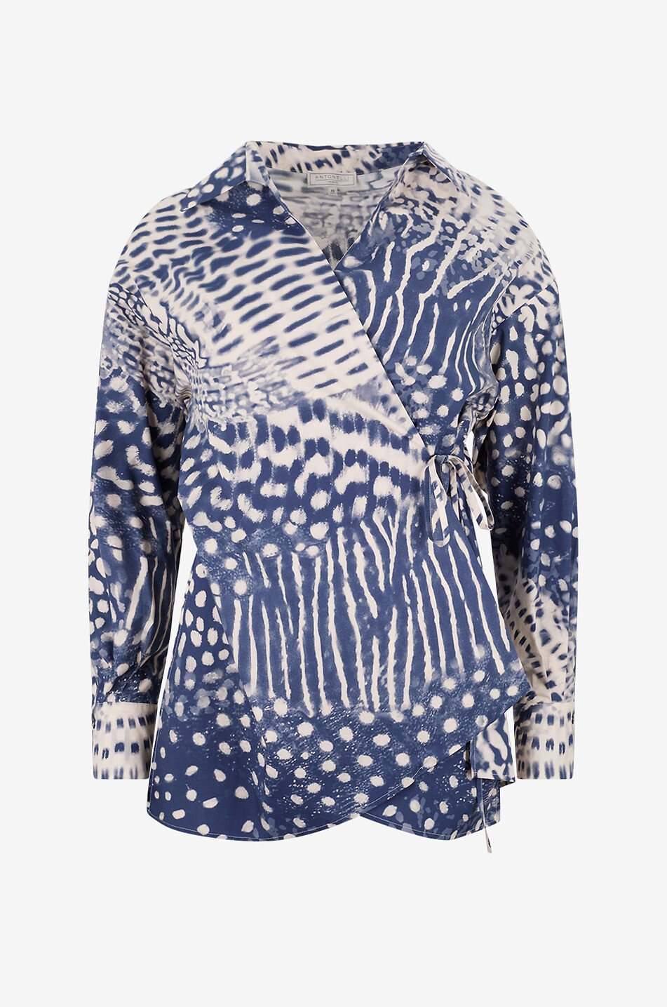 ANTONELLI FIRENZE Elliot fitted wrap shirt in printed cotton Women MULTI COLOURED 1