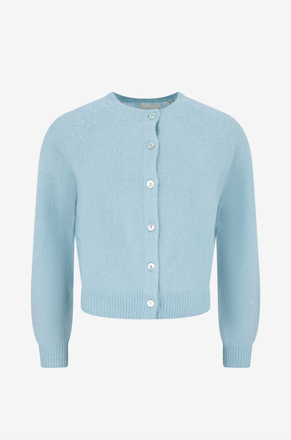 DÔEN Cardigan mit Rundhalsausschnitt aus Alpaka und Wolle Petra Damen HELLBLAU 1