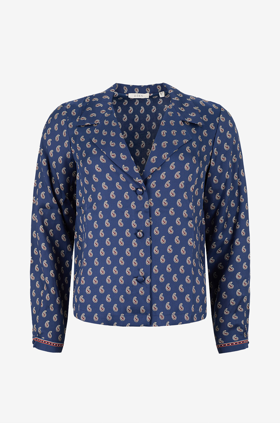 DÔEN Hemd aus Seide und Viskose mit Paisley-Muster Elene Damen BLAU 1