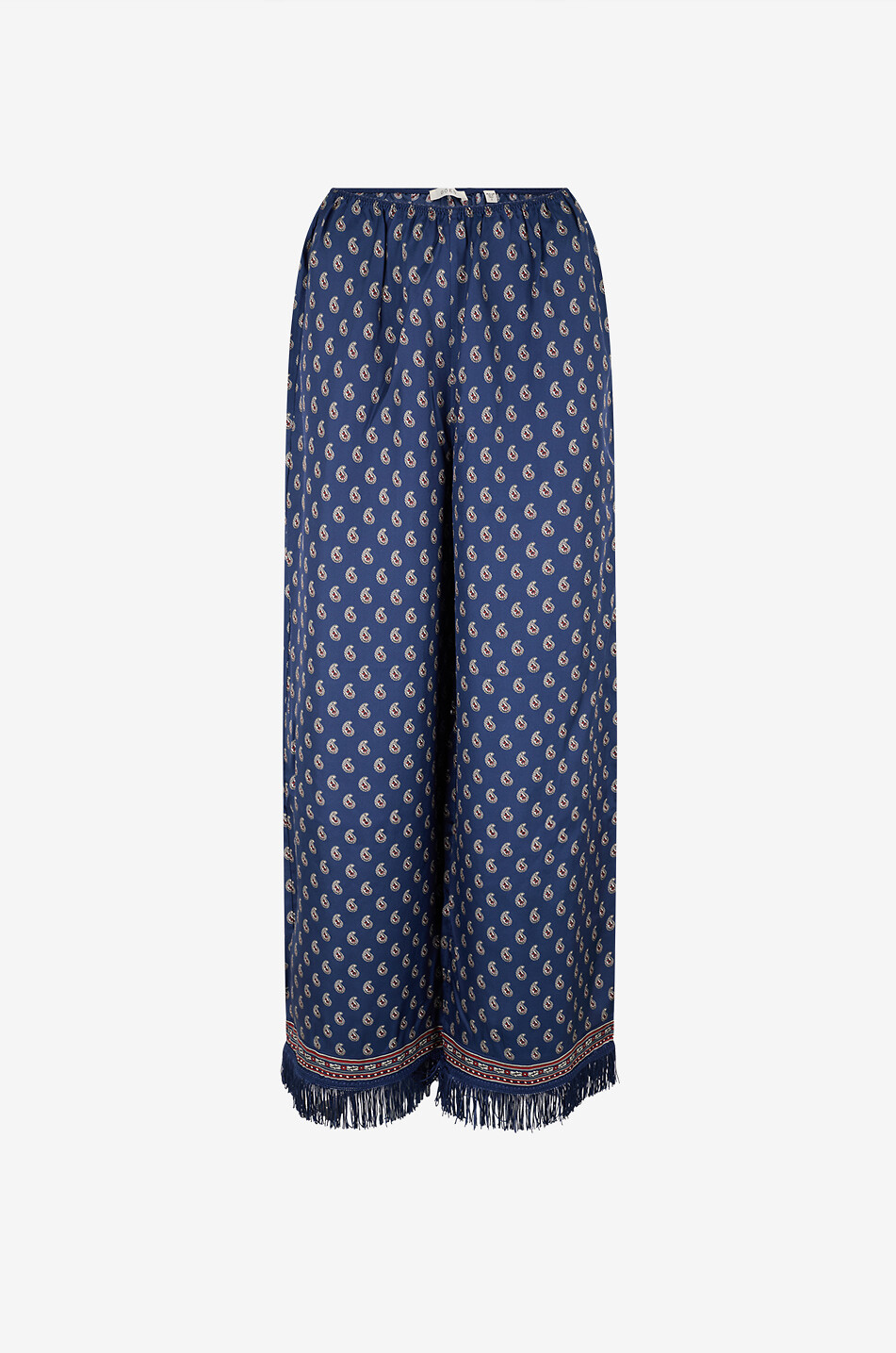 DÔEN Gerade Hose mit Print aus Seide und Viskose Lavon Damen BLAU 1