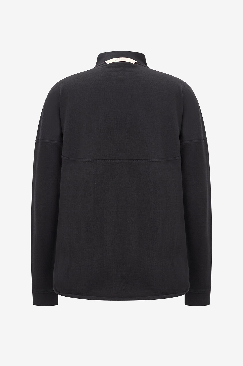 JACQUEMUS Sweat-shirt à col montant zippé en coton Le Camionneur Rond Carré Homme NOIR 2