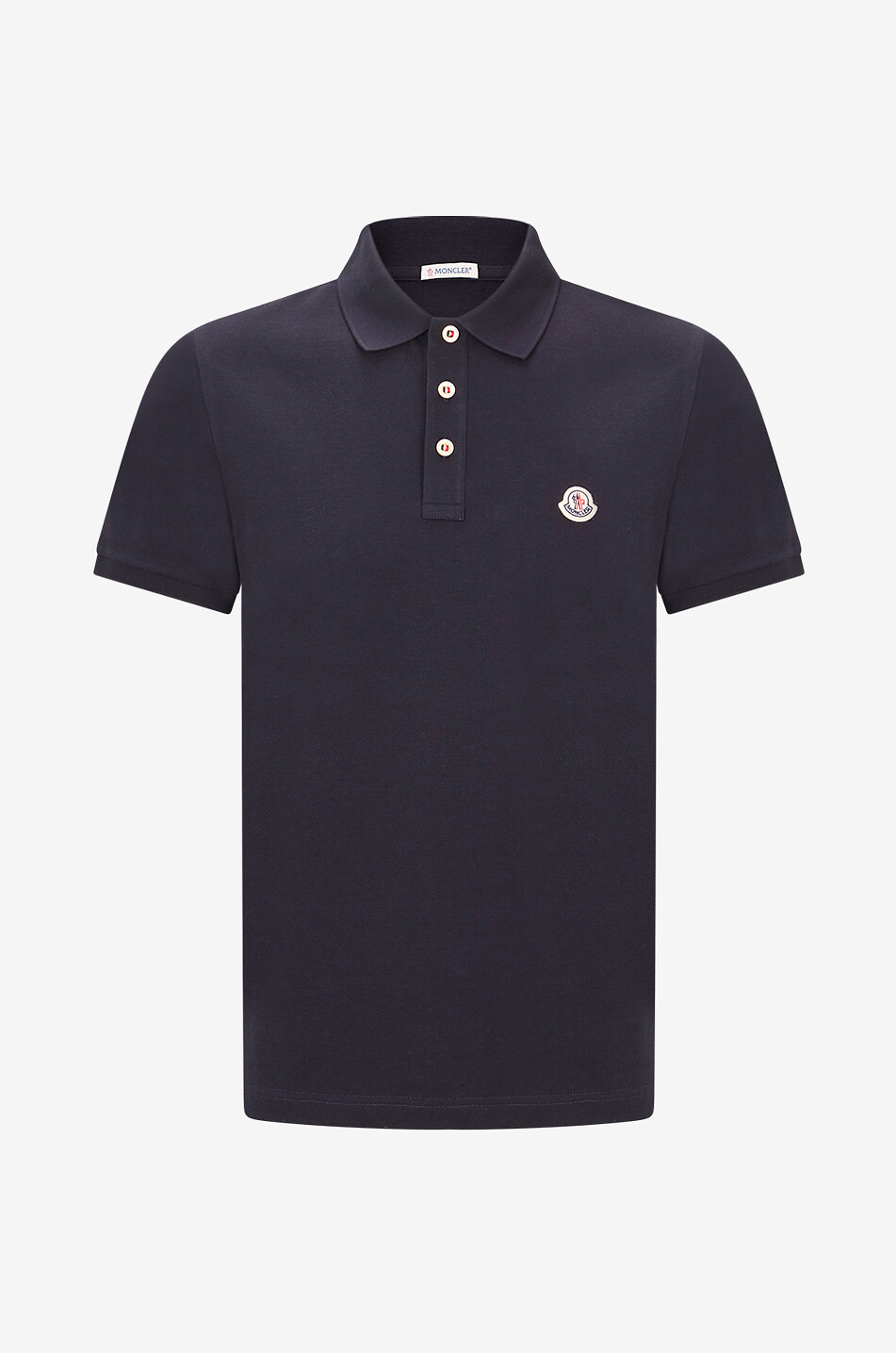 MONCLER Poloshirt aus Baumwollpiqué mit gesticktem Logo Herren DUNKELBLAU 1