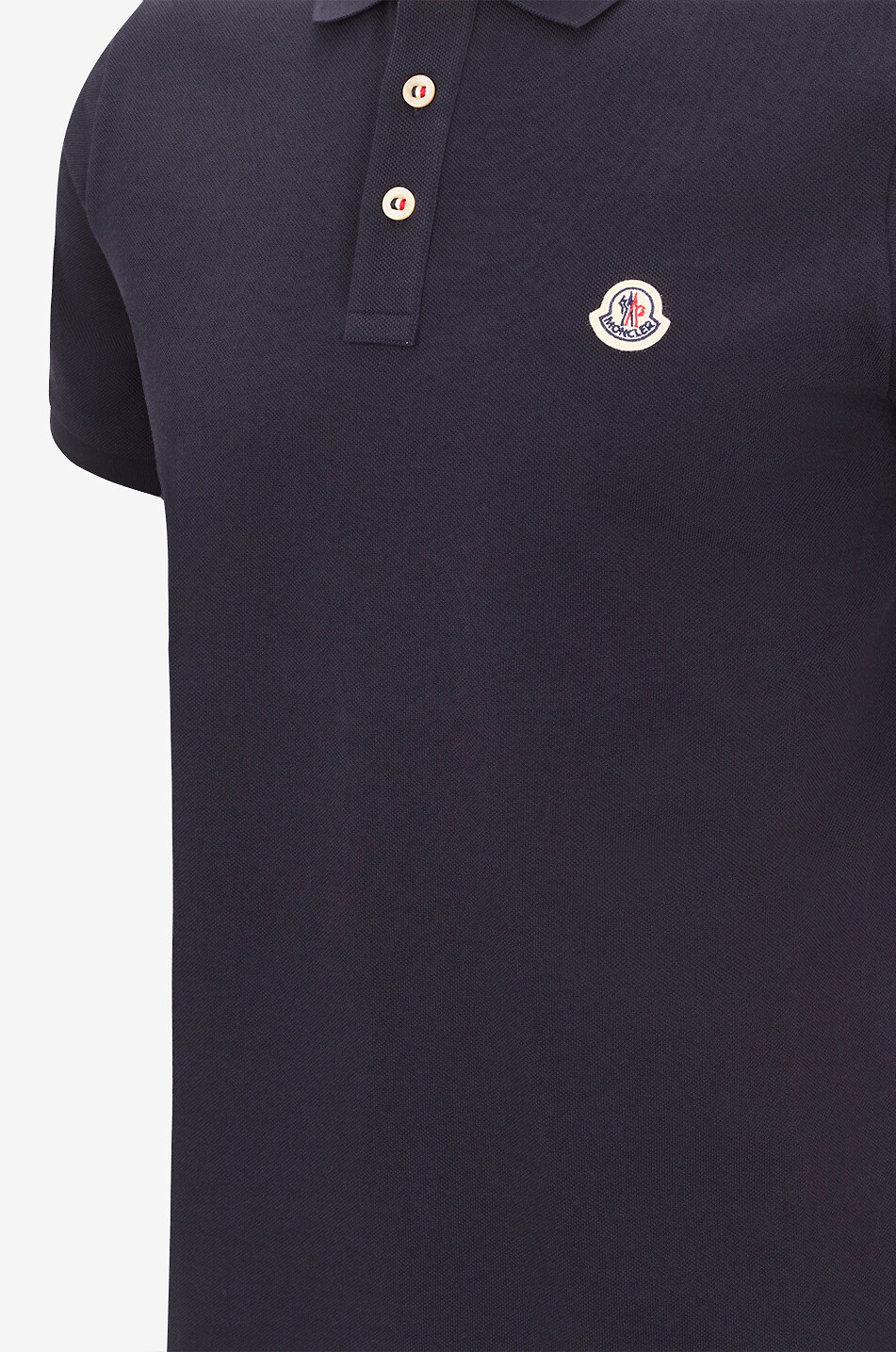 MONCLER Poloshirt aus Baumwollpiqué mit gesticktem Logo Herren DUNKELBLAU 3