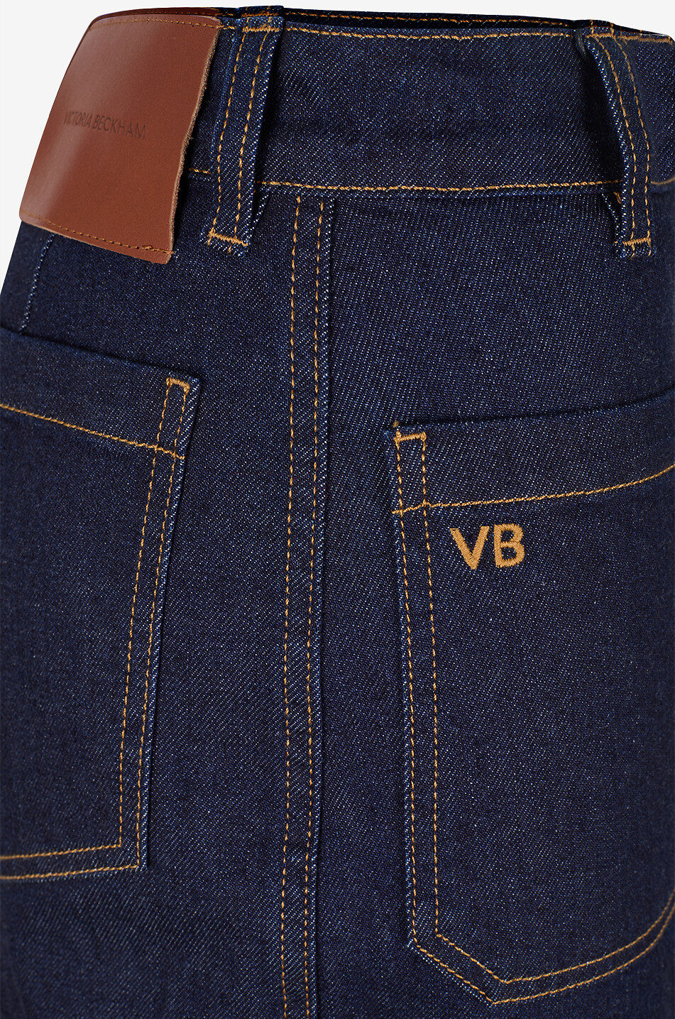 VICTORIA BECKHAM Flared jeans in organic cotton denim Women DARK BLUE 3