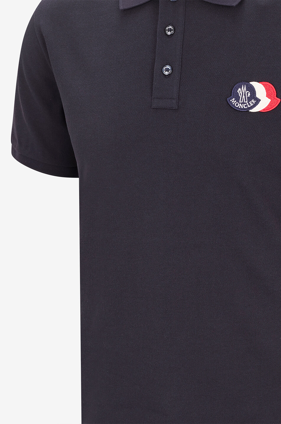 未使用　モンクレール　Top Embroidered Logo Canotta Logo patch short-sleeved crewneck T-shirt - MONCLER - DARK BLUE