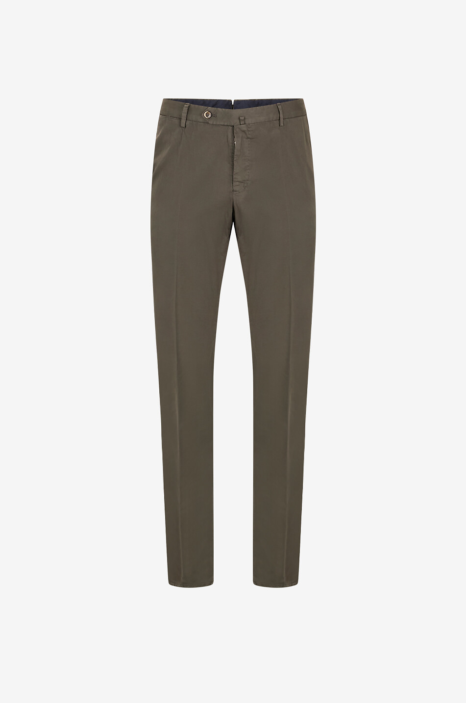 PT TORINO Pantalon chino en coton et soie Slim Fit Homme MARRON FONCÉ 1