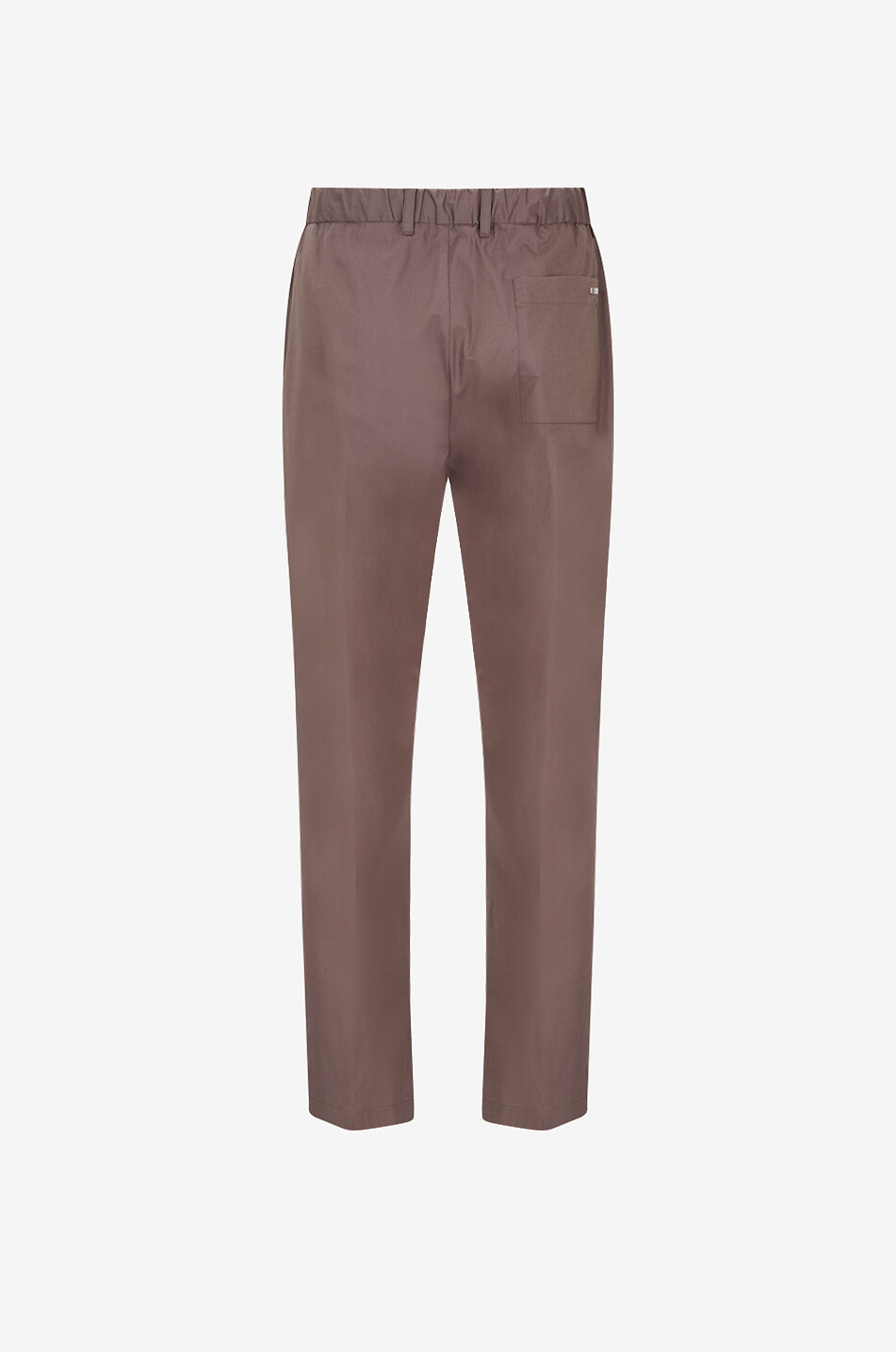 HERNO Light Cotton Stretch pleated straight-leg trousers Men DARK BROWN 2