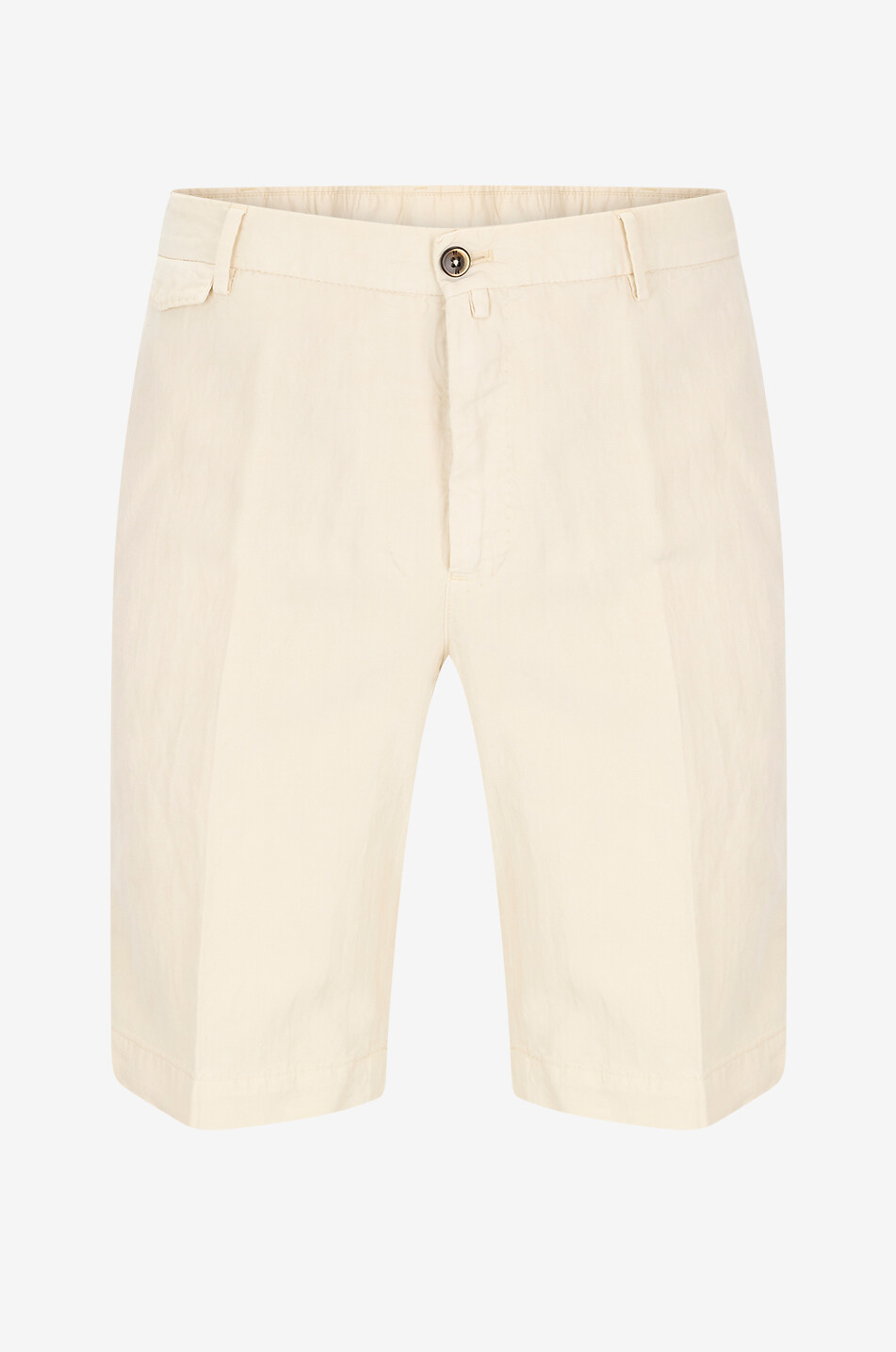 PT TORINO Bermuda shorts in linen cotton viscose blend Men EGGSHELL 1