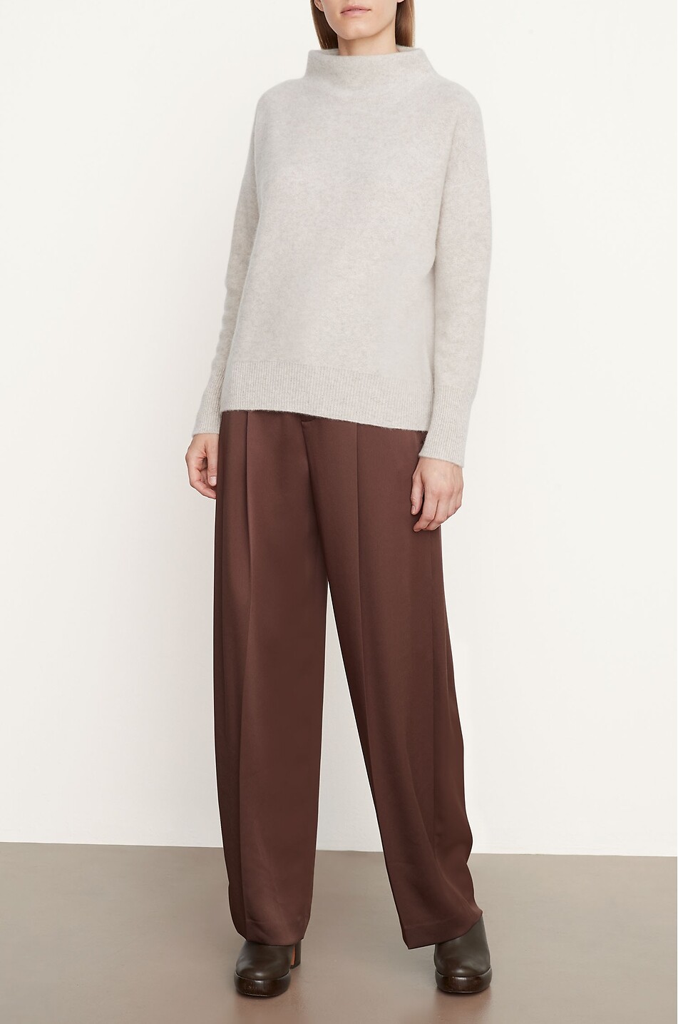 VINCE Pullover mit Schornsteinkragen aus Kaschmir Damen BEIGE 5