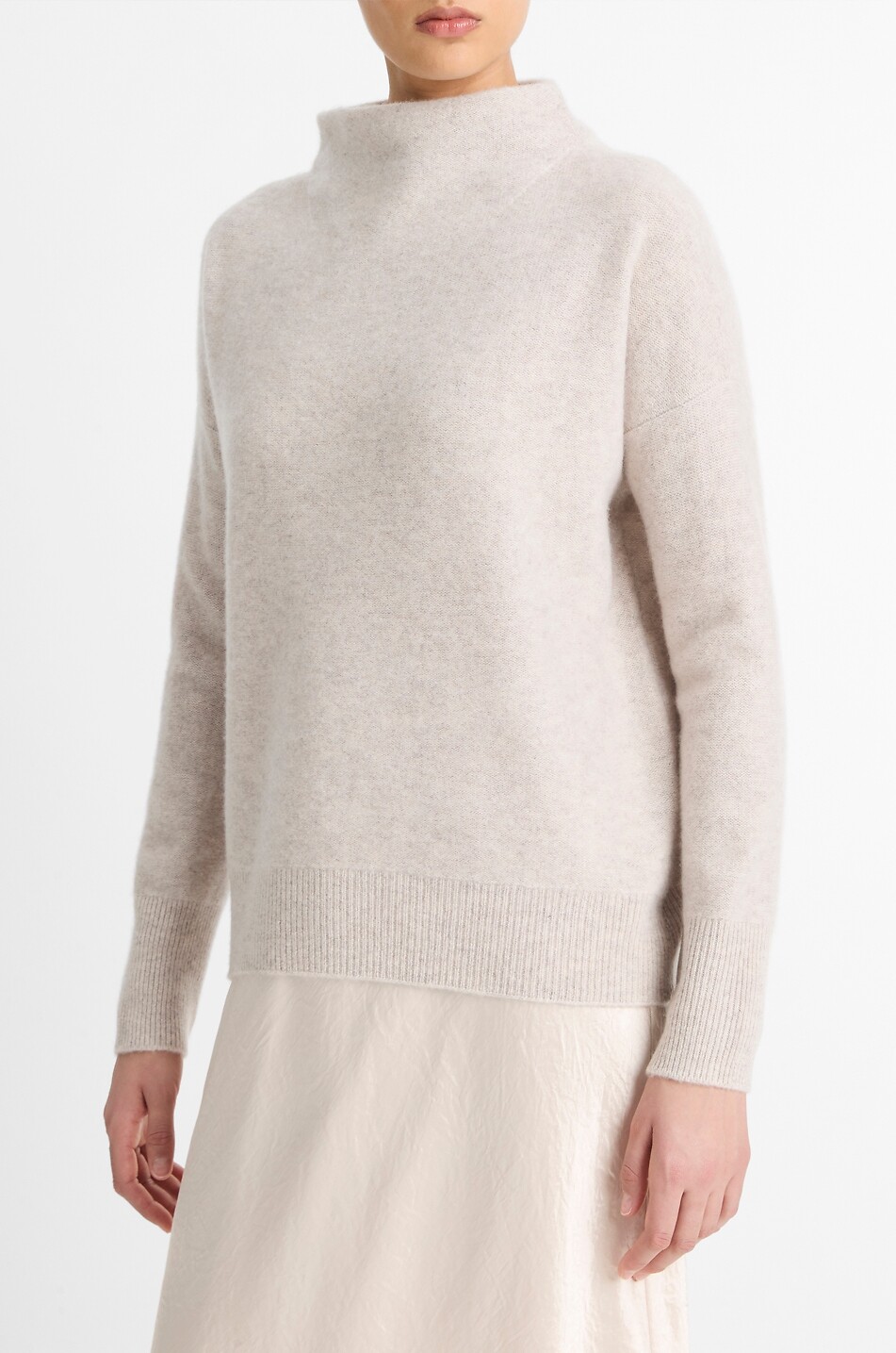 VINCE Pullover mit Schornsteinkragen aus Kaschmir Damen BEIGE 4