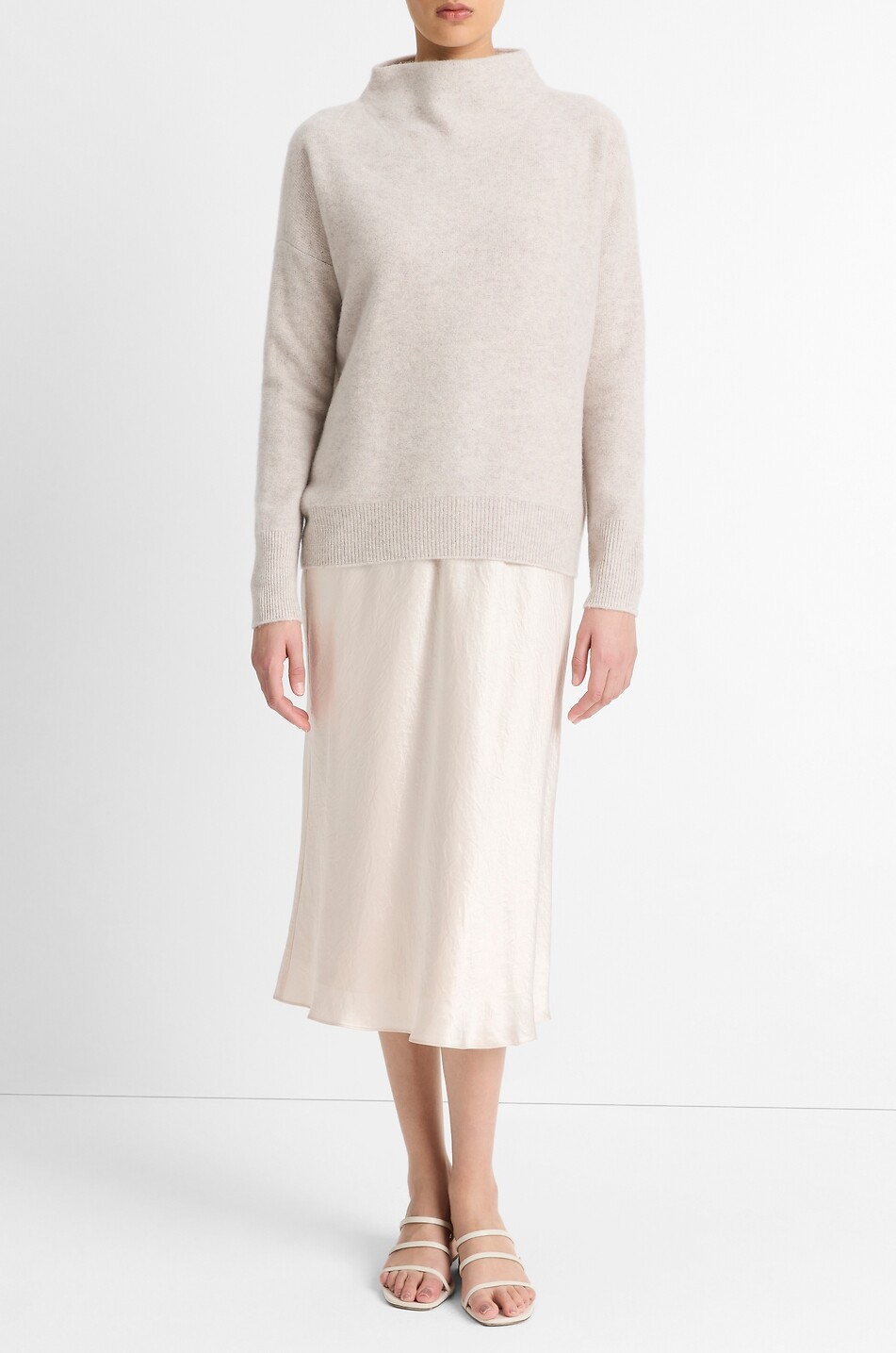 VINCE Pullover mit Schornsteinkragen aus Kaschmir Damen BEIGE 3