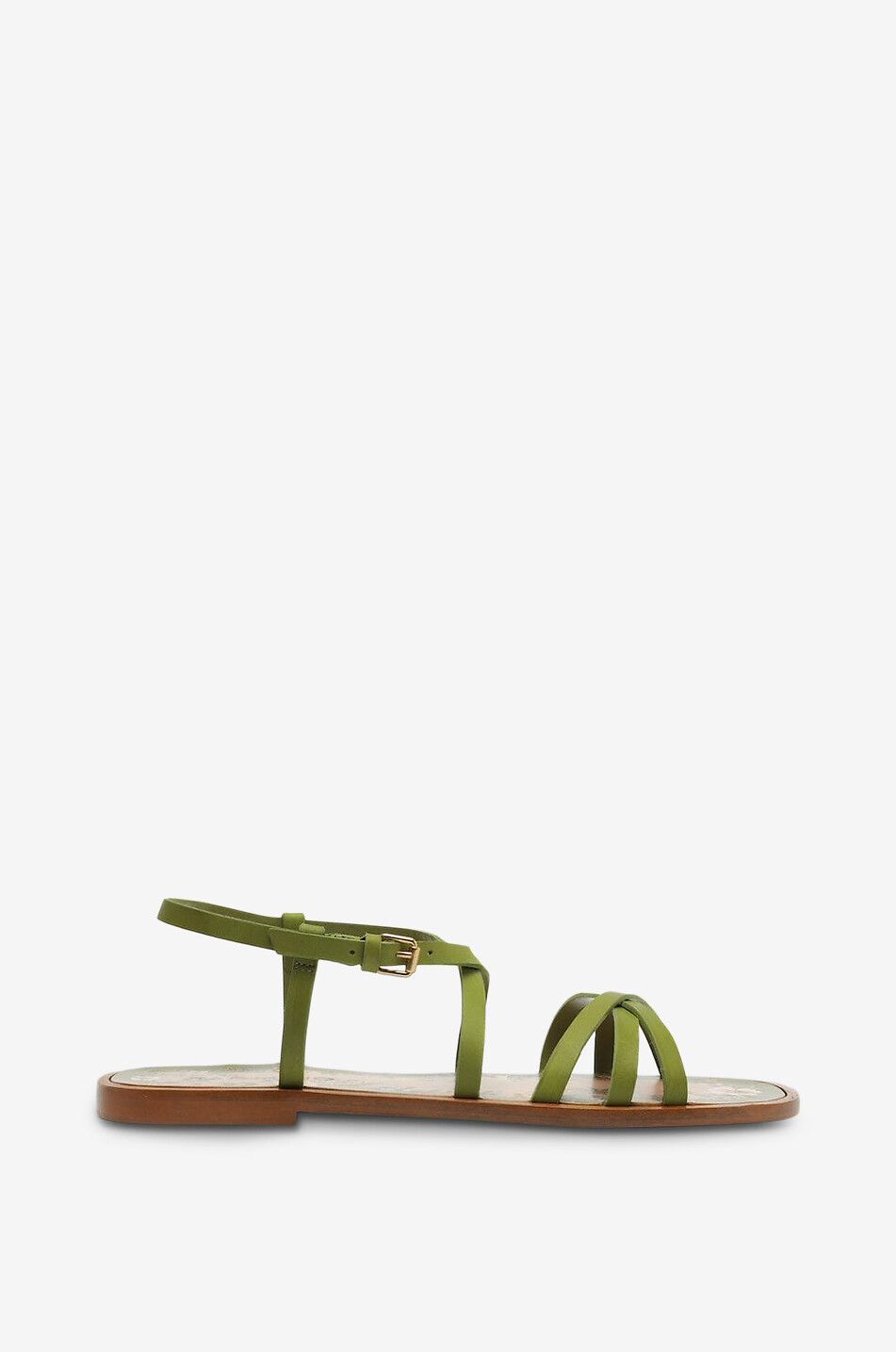 FARM RIO Spring Flat leather flat sandals Women GREEN 1