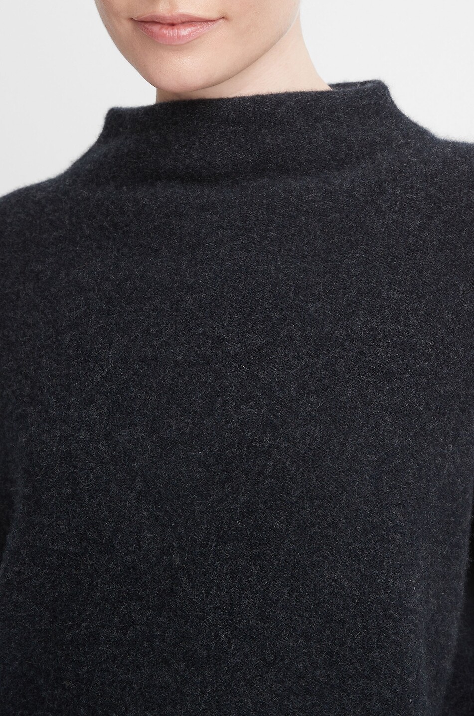 VINCE Pullover mit Schornsteinkragen aus Kaschmir Damen DUNKELGRAU 5