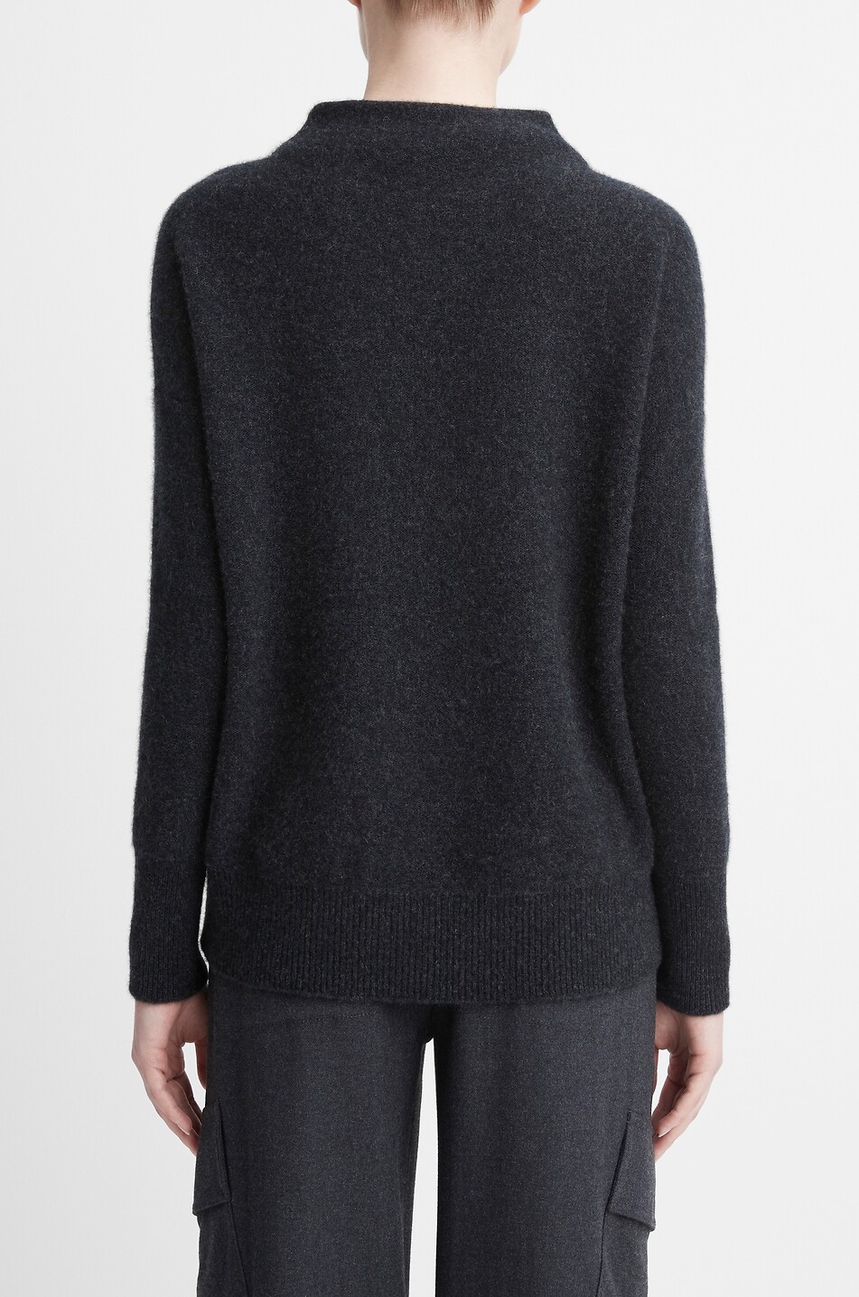 VINCE Pullover mit Schornsteinkragen aus Kaschmir Damen DUNKELGRAU 4