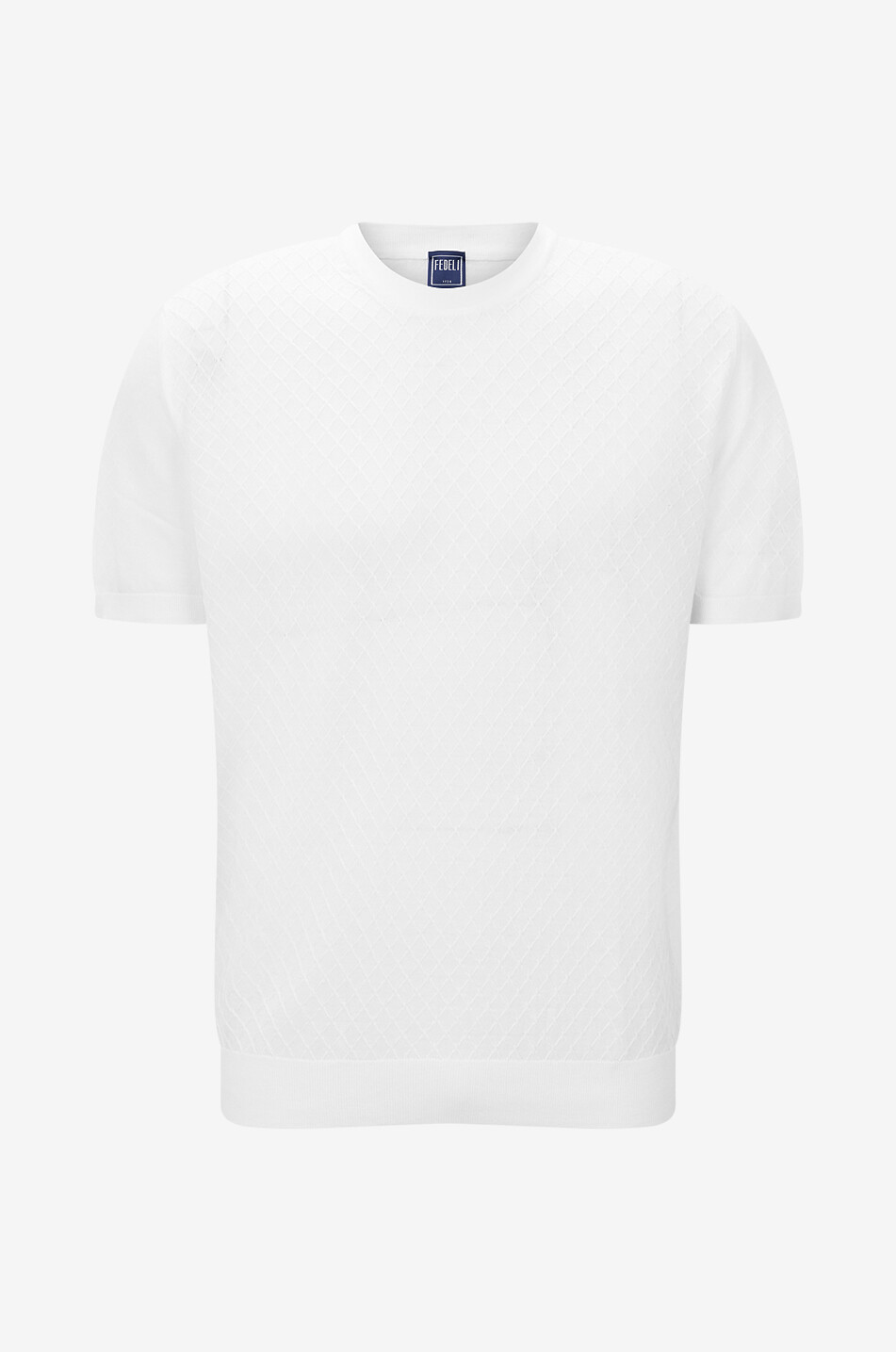 FEDELI Gabriel cotton crewneck jumper Men WHITE 1