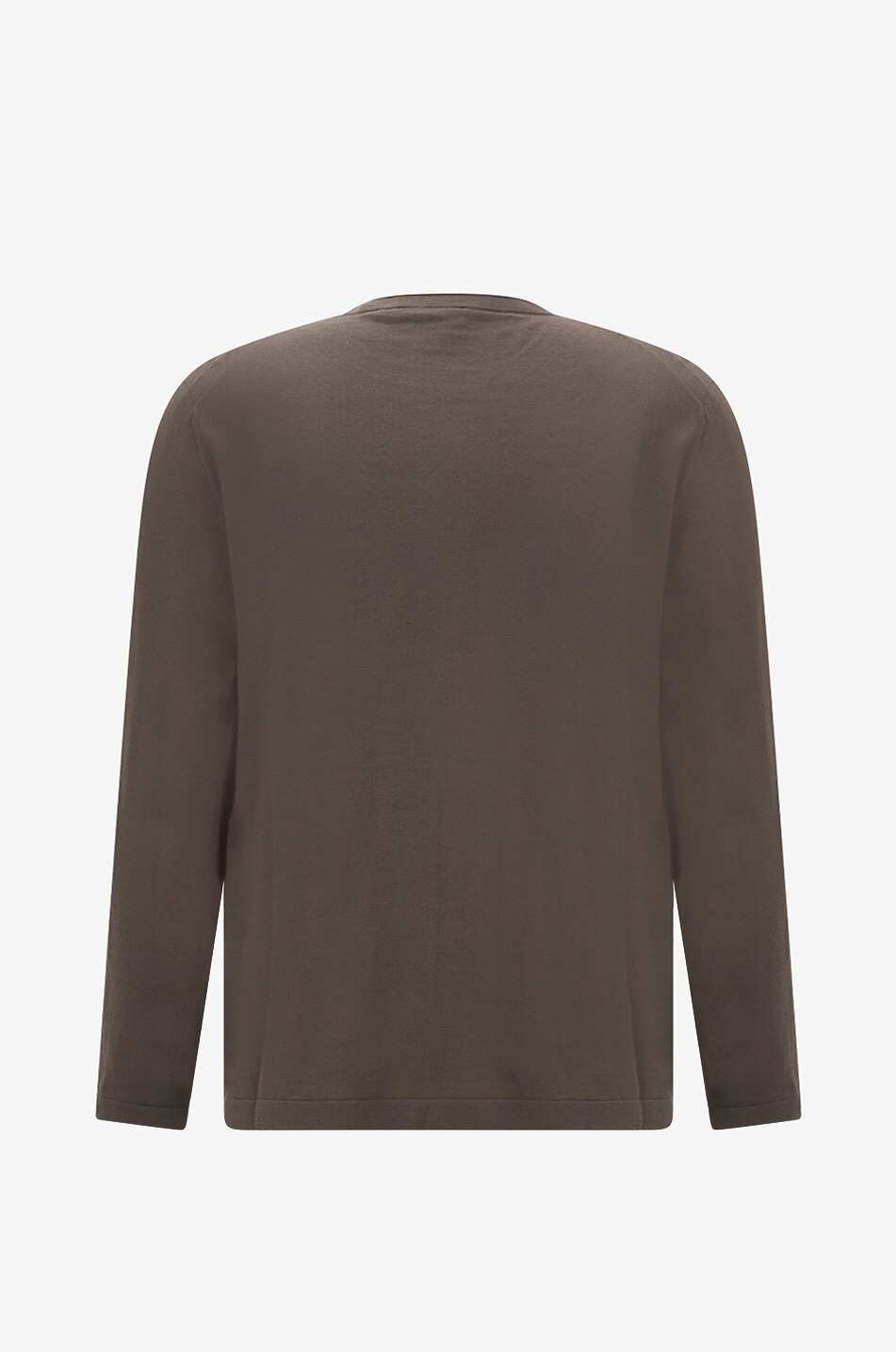 BONGENIE Crewneck jumper in cotton jersey Men DARK BROWN 2