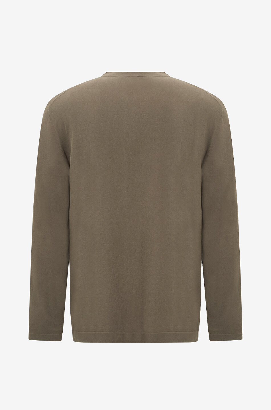 BONGENIE Crewneck jumper in cotton jersey Men MEDIUM GREEN 2