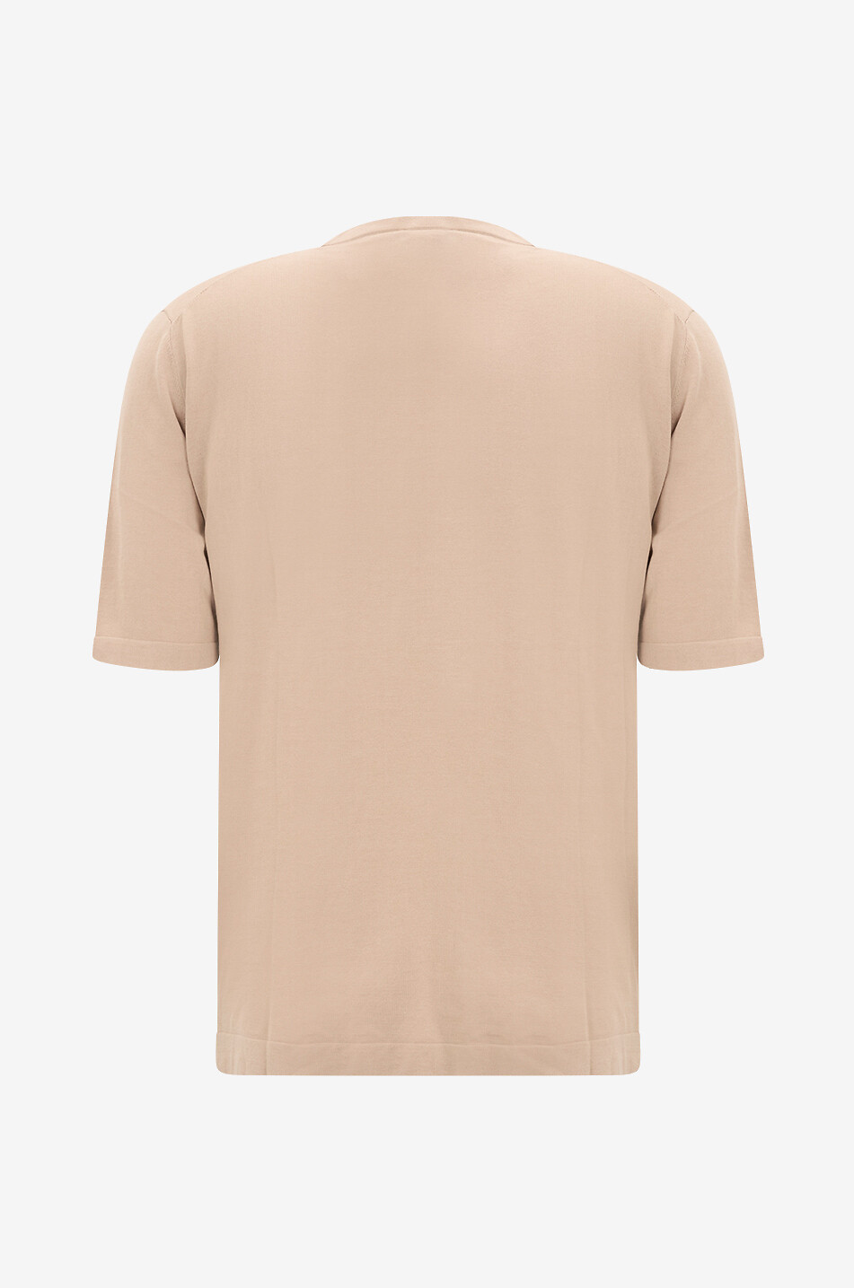 BONGENIE Round-neck cotton t-shirt Men Medium beige 2