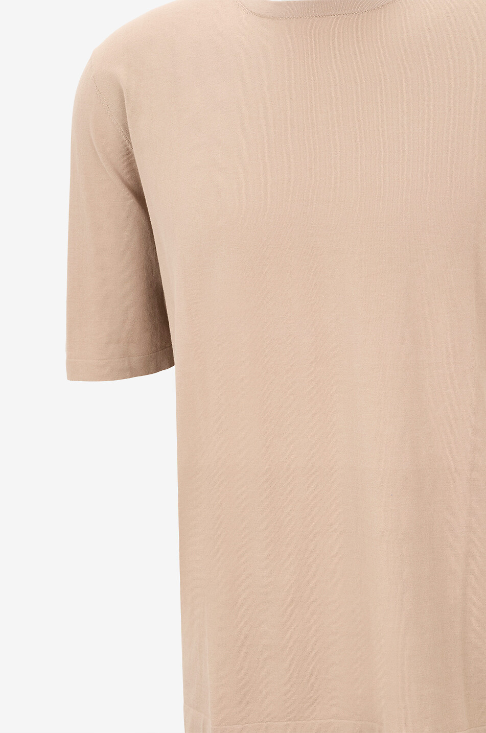 BONGENIE Round-neck cotton t-shirt Men Medium beige 3