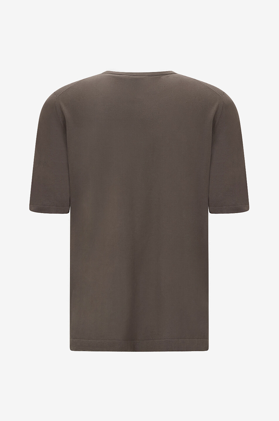 BONGENIE Round-neck cotton t-shirt Men DARK BROWN 2