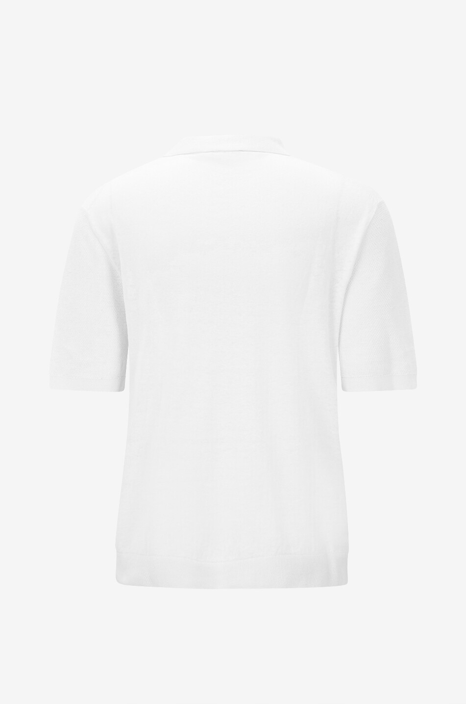 BONGENIE Poloshirt aus Leinen und Baumwolle Herren WEISS 2