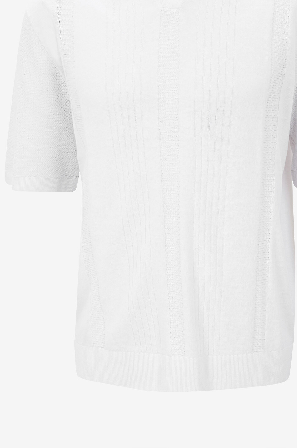 BONGENIE Poloshirt aus Leinen und Baumwolle Herren WEISS 3