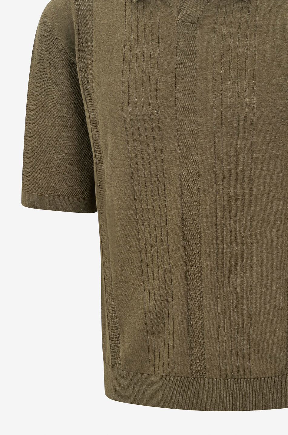 BONGENIE Poloshirt aus Leinen und Baumwolle Herren DUNKELGRÜN 3