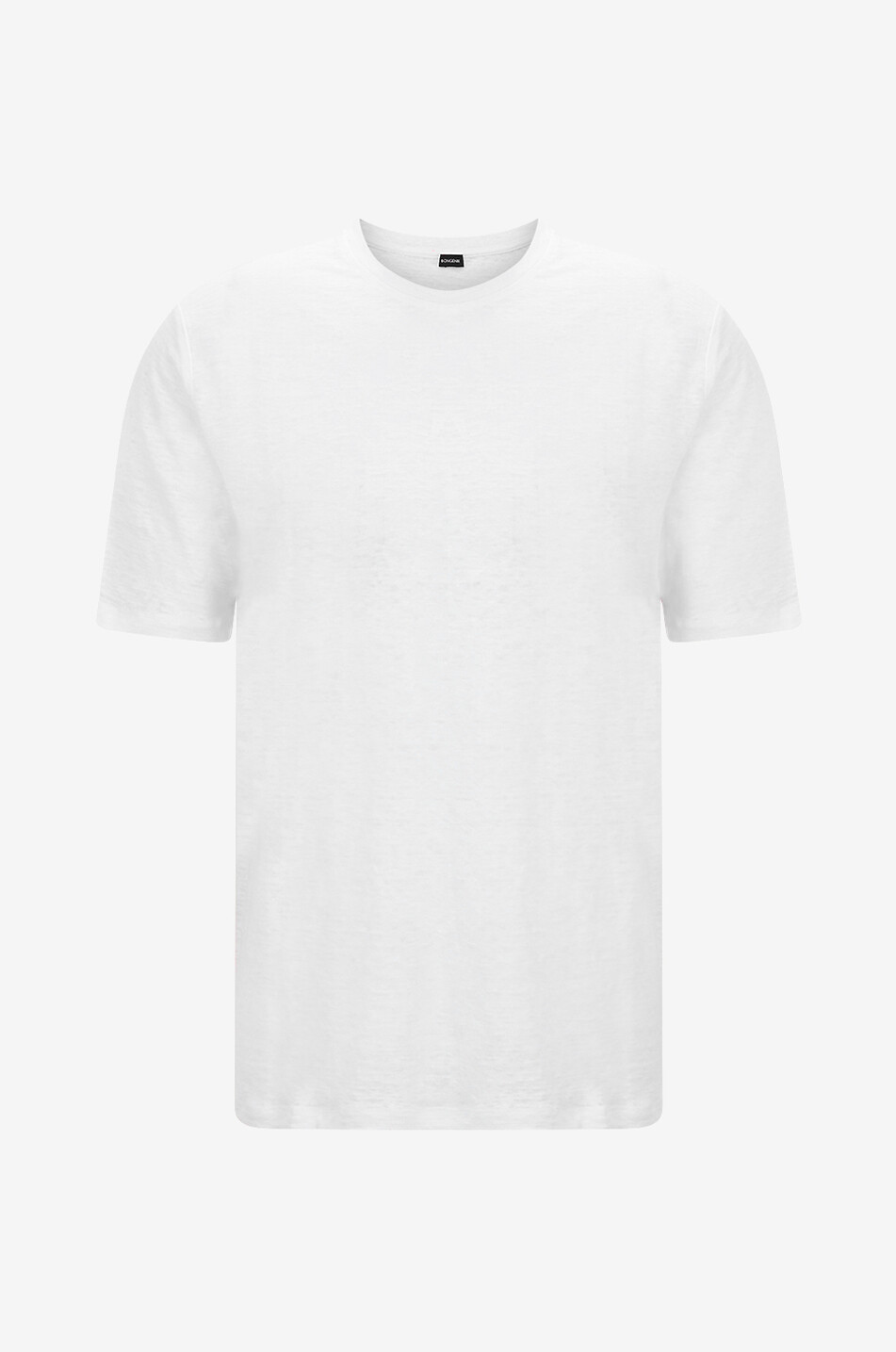 Short-sleeved round-neck linen T-shirt