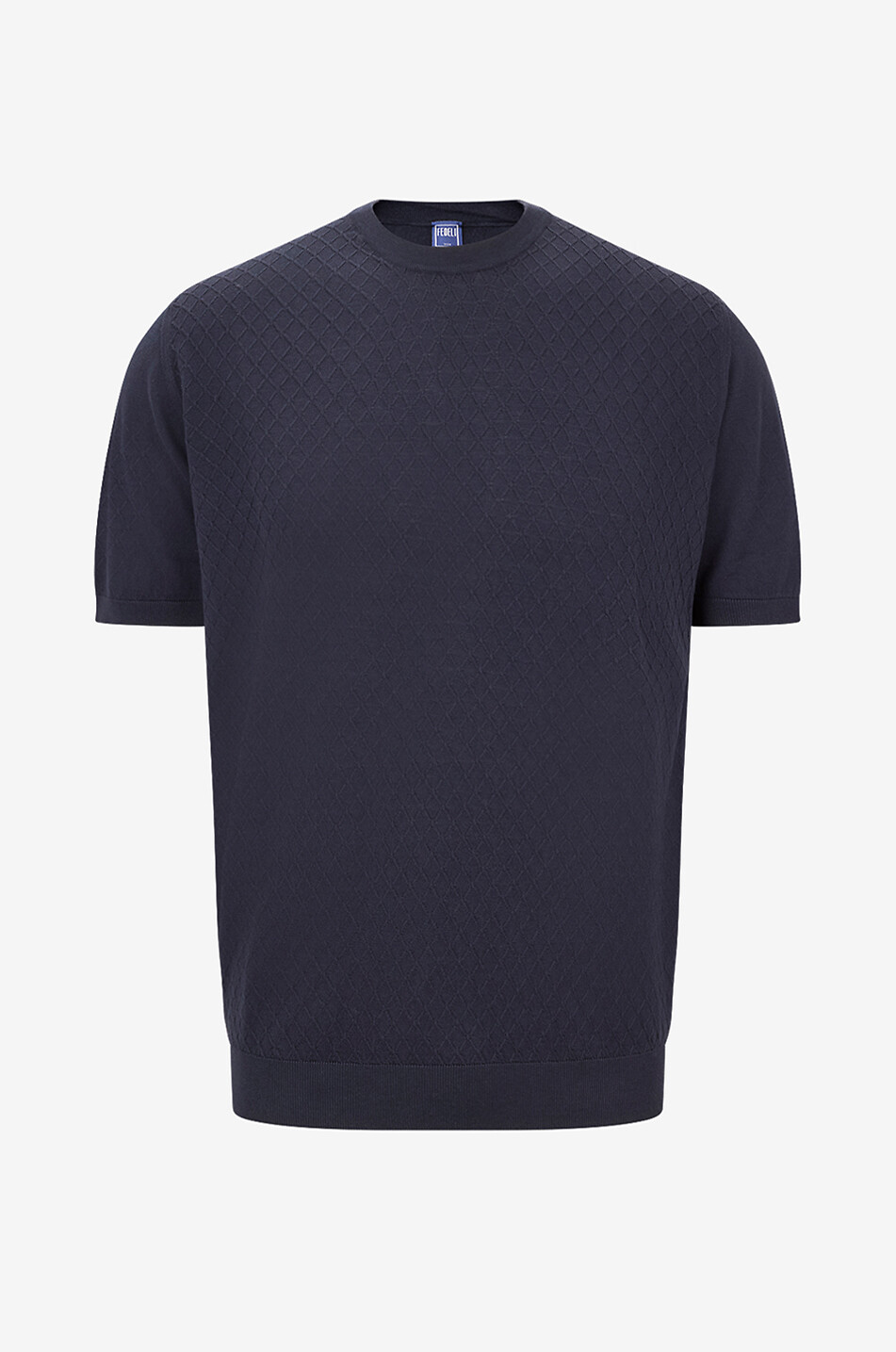 FEDELI Pullover mit Rundhalsausschnitt aus Baumwolle Gabriel Herren DUNKELBLAU 1