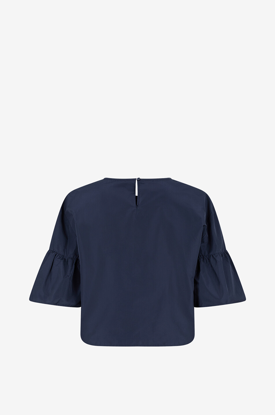 WEEKEND MAX MARA Top mit Rundhalsausschnitt aus Baumwollpopeline Break Damen DUNKELBLAU 2
