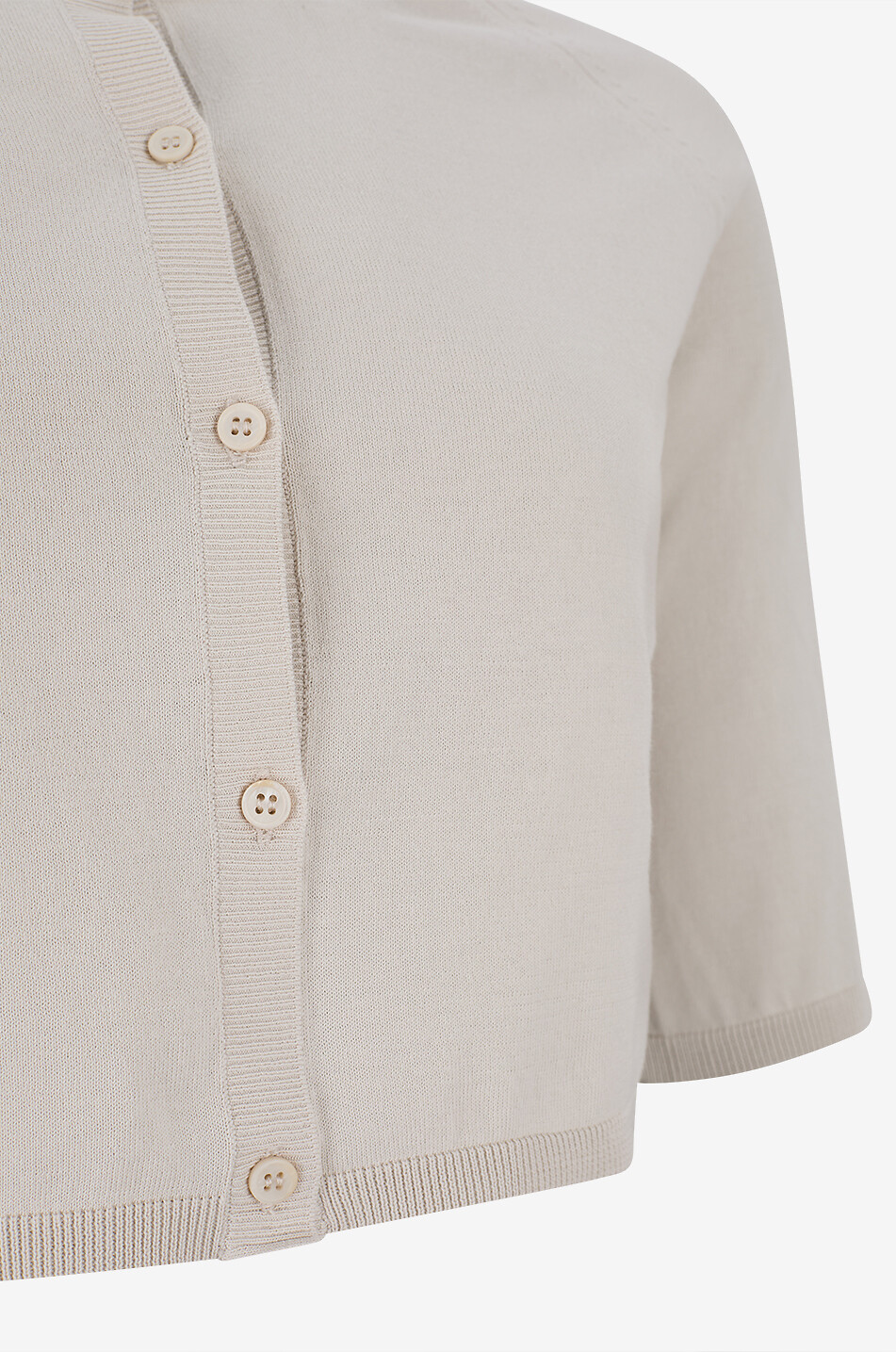 'S MAX MARA Cardigan à col rond en coton Pam Femme BLANC 3