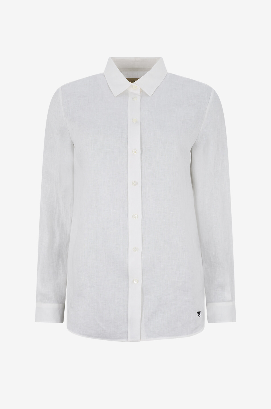 WEEKEND MAX MARA Hemd aus Leinen mit gesticktem Logo Werne Damen WEISS 1