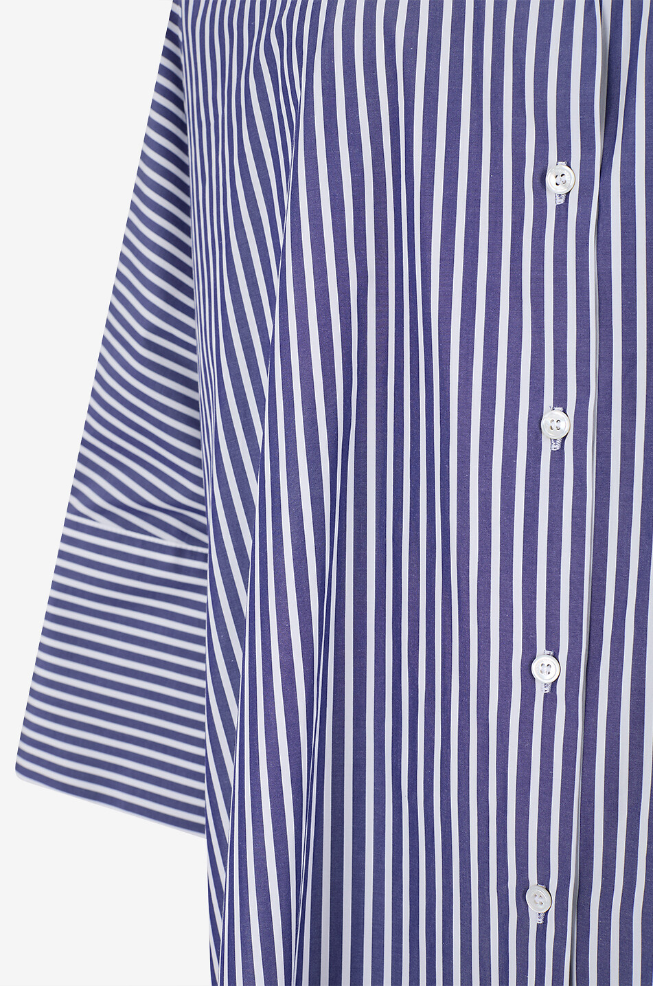 WEEKEND MAX MARA Hudso oversized striped cotton poplin shirt Women DARK BLUE 3