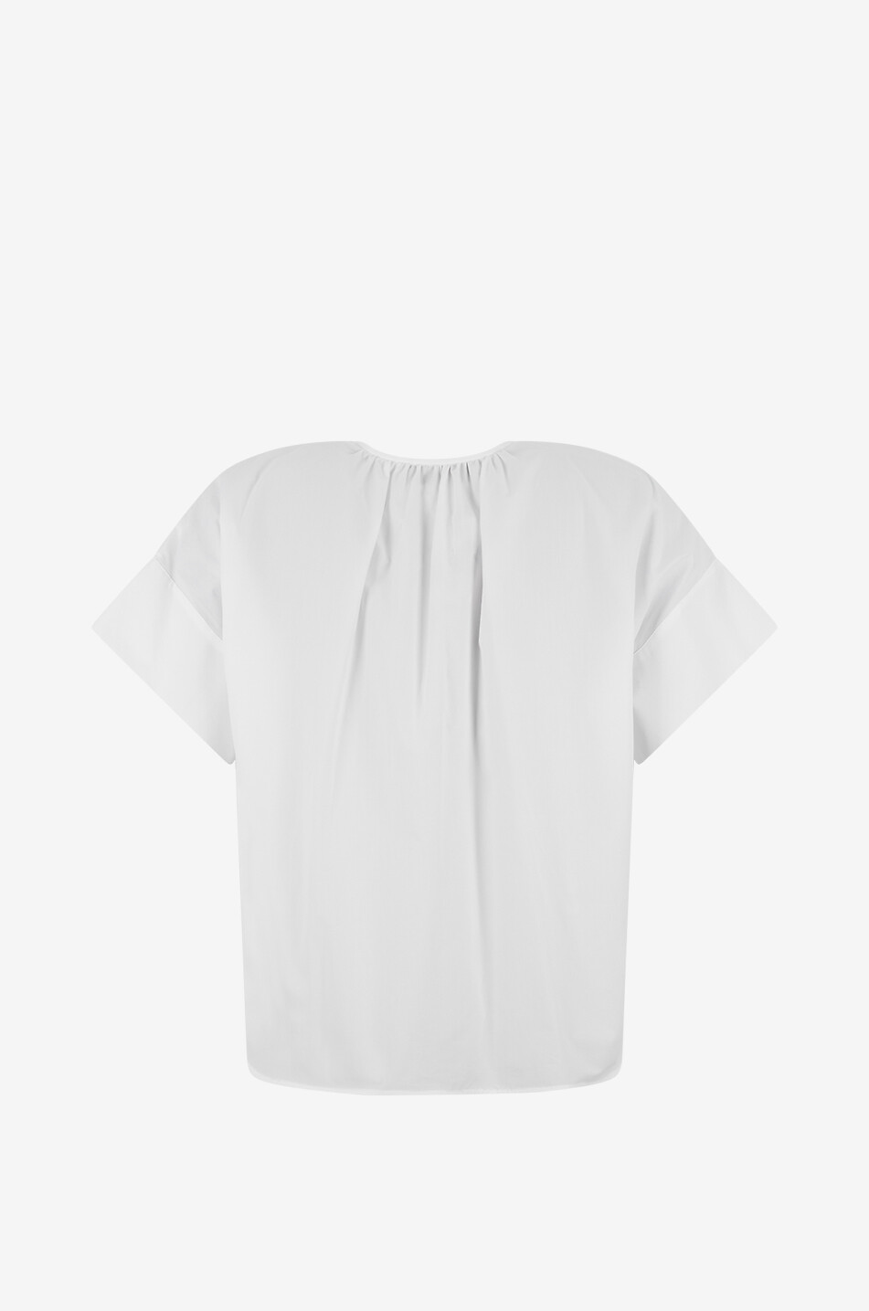 WEEKEND MAX MARA Weites Hemd mit rundem Kragen aus Baumwolle Educa Damen WEISS 2