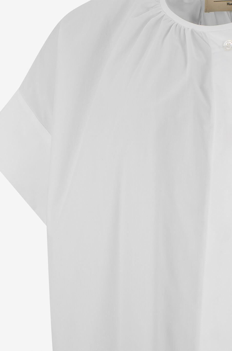 WEEKEND MAX MARA Weites Hemd mit rundem Kragen aus Baumwolle Educa Damen WEISS 3