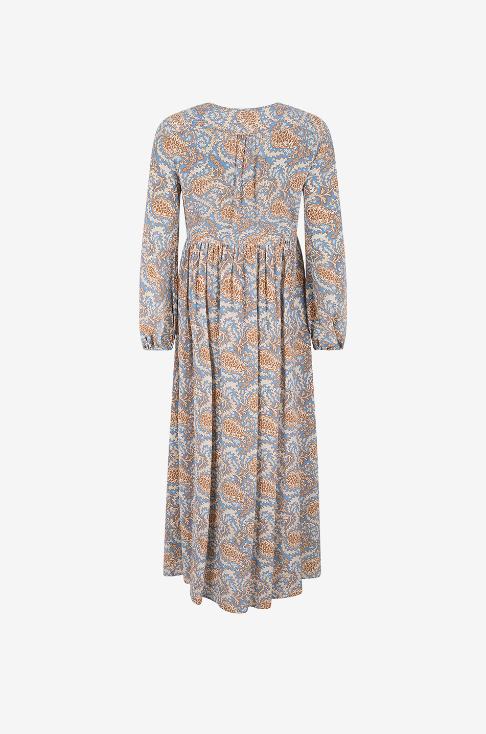WEEKEND MAX MARA Martora silk crepe V-neck long dress Women LIGHT BLUE 2