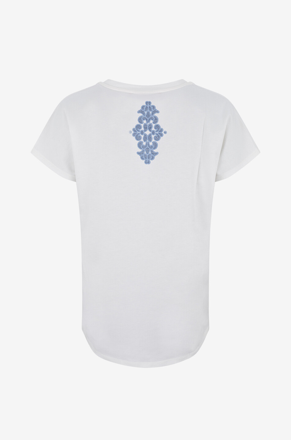 MARINA RINALDI Targa cotton oversized round-neck t-shirt Women WHITE 2